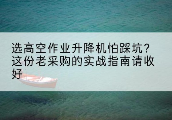 绥德高空作业升降机厂家推荐-选高空作业升降机怕踩坑？这份老采购的实战指南请收好
